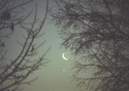 Moon Rising with Venus